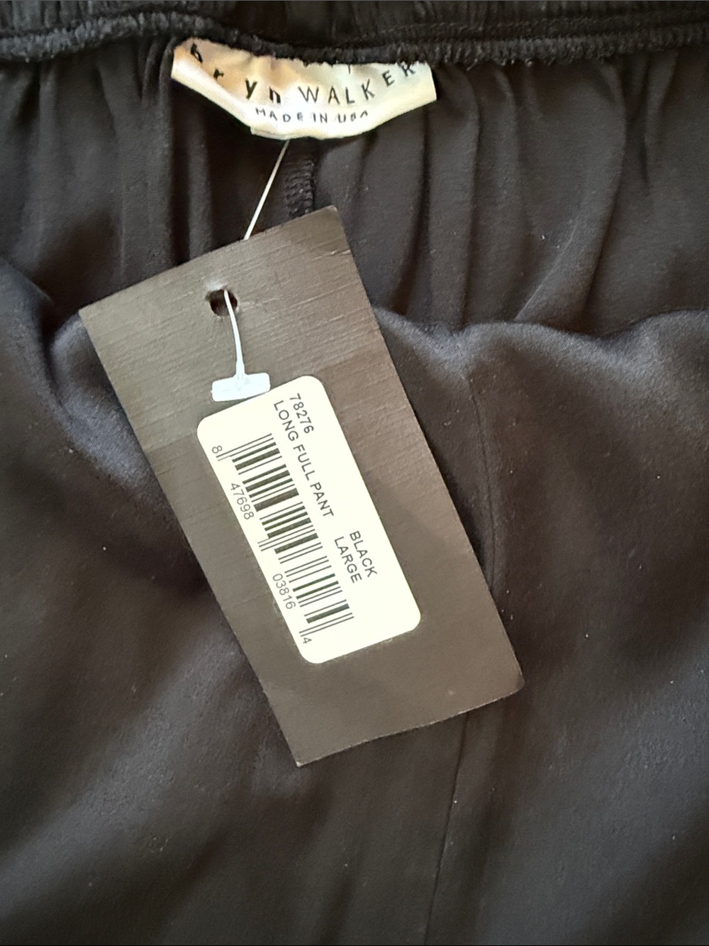 NWT Bryn Walker Silk Wide Leg Pants Black LargeLagenlook Flowy Luxury - Picture 2 of 4